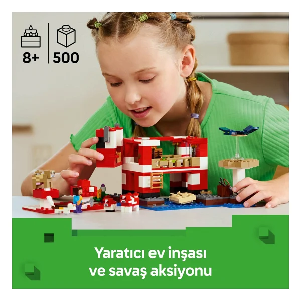 Lego 21270 Minecraft Mooshroom Evi - Görsel 6