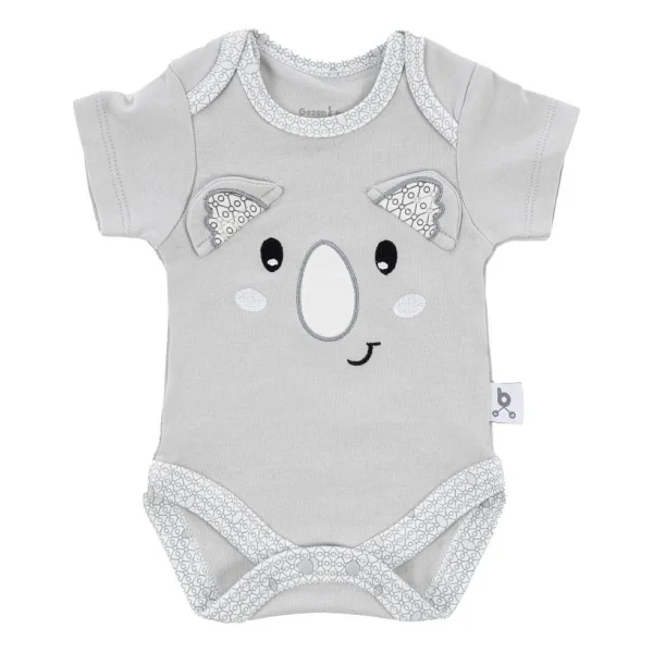 Gezenbebe Hero Bebekler İçin Nakışlı Kısa Kol Body Koala 9-12 Ay - Görsel 9