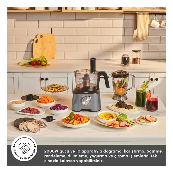 Karaca Mastermaid Power Multifunctional 10in1 2000 W Gıda Hazırlama Seti - Görsel 9