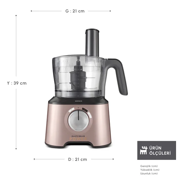 Karaca Mastermaid Power Multifunctional 10 İn 1 Mutfak Robotu 2000w Rosegold - Rosie - Görsel 3