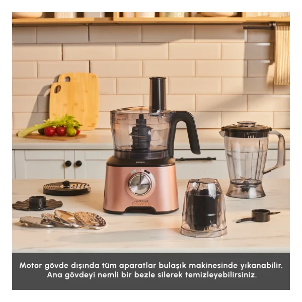 Karaca Mastermaid Power Multifunctional 10 İn 1 Mutfak Robotu 2000w Rosegold - Rosie - Görsel 7