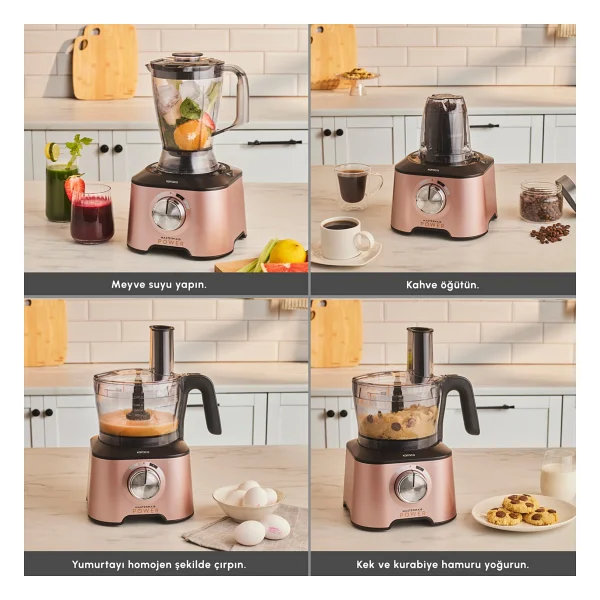 Karaca Mastermaid Power Multifunctional 10 İn 1 Mutfak Robotu 2000w Rosegold - Rosie - Görsel 8