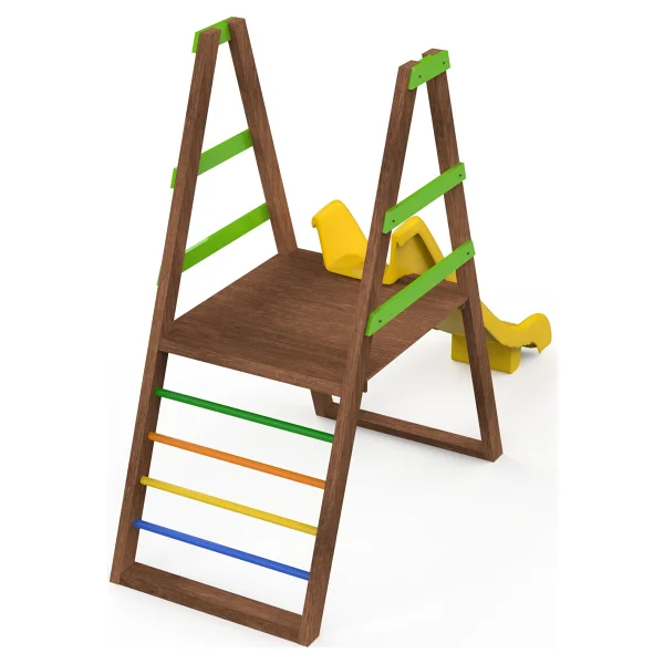 Isafe S0073 Ahşap Çocuk Parkı Ekipmanı Kaydırak - Görsel 3