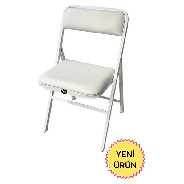 Hey Katlanır Kamp Sadalyesi Piknik Sandalyesi Kazayağı Beyaz - Görsel 7