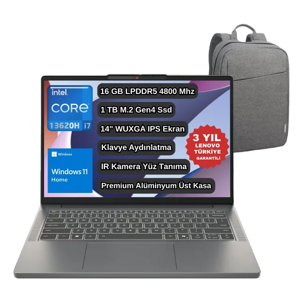 Lenovo Ideapad Slim 3 14ırh10 83k0002atr İ7-13620h 16 GB 1 TB SSD UHD Graphics 14 - Görsel 5