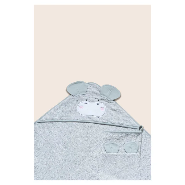 Funna Baby Üçgen Başlıklı 90x90 Cm Bebek Havlu Seti - Görsel 4
