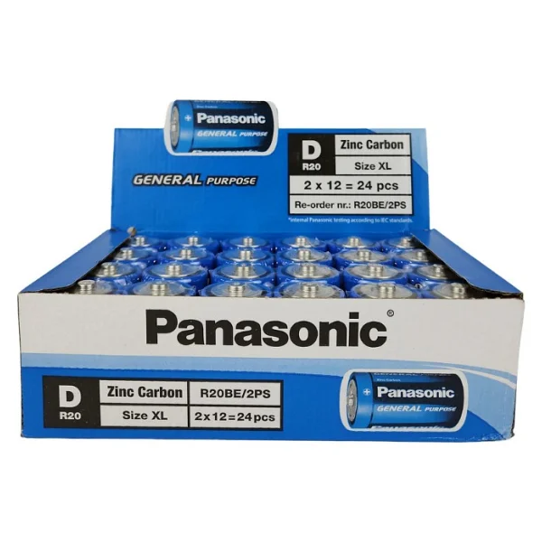 Panasonic R20be/2ps 24'lü Büyük Boy D Pil - Görsel 3