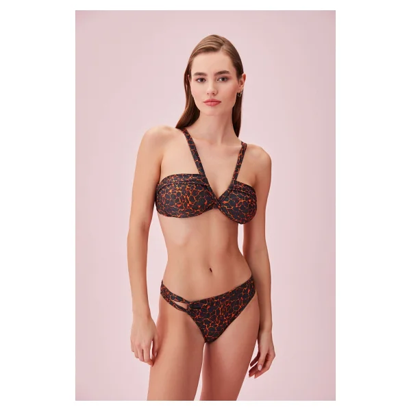 Suwen Agatha Yanı Detaylı Parlak Bikini Alt - Görsel 2