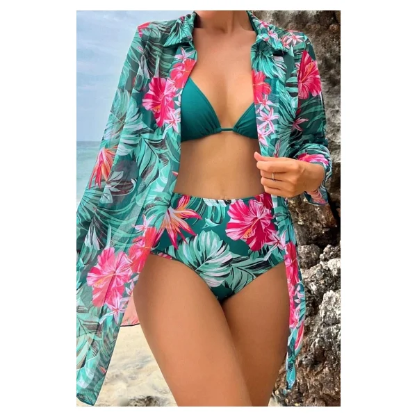 Suwen Leopard Diana Straplez Bikini Üst - Görsel 3