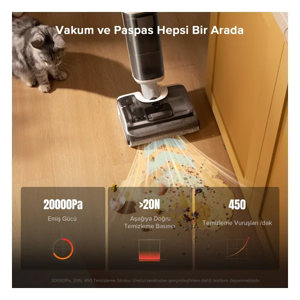 Roborock F25 Rt Islak Kuru Şarjlı Dikey Süpürge - Görsel 4