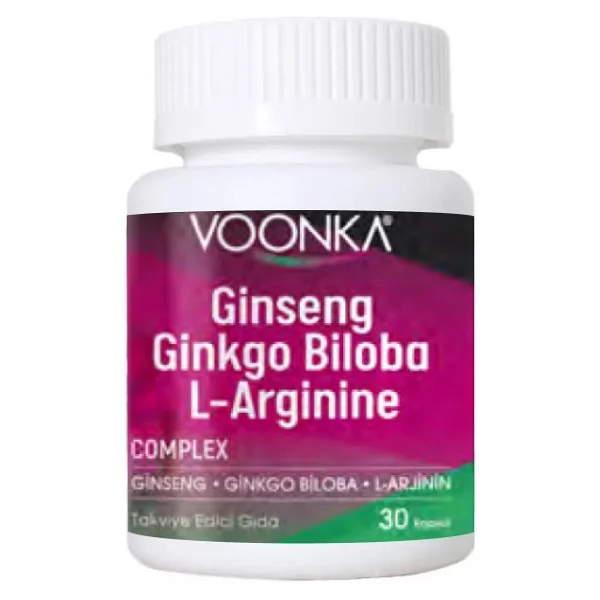 Voonka Ginseng Ginkgo Biloba L-Arginine 30 Kapsül - Görsel 2