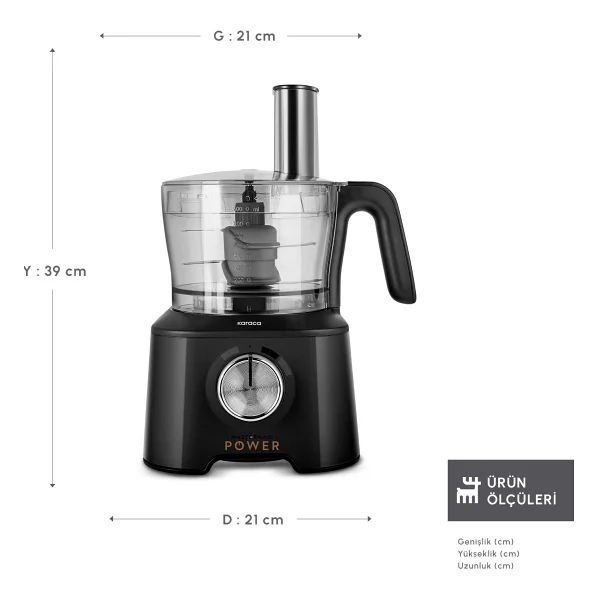 Karaca Mastermaid Power Multifunctional 10in1 Black 2000 W Gıda Hazırlama Seti - Görsel 10