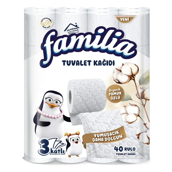 Familia Plus Organik Pamuk Özlü 40'lı Tuvalet Kağıdı - Görsel 2