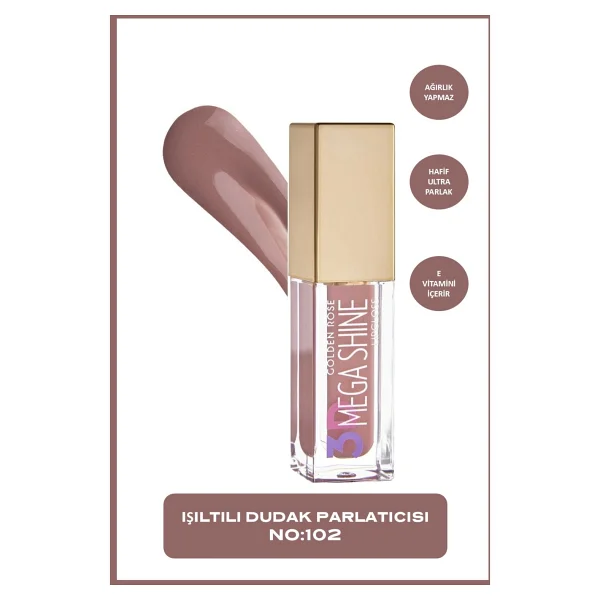 Golden Rose Dudak Parlatıcısı 3d Mega Shine Lipgloss No: 102 - Görsel 7
