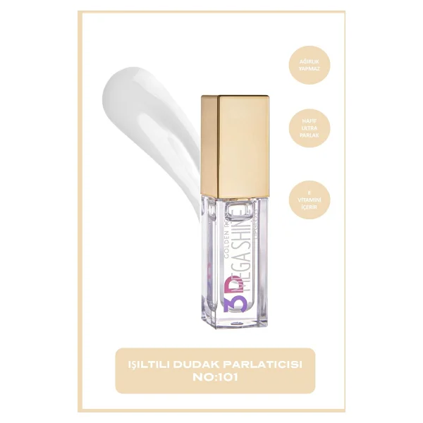 Golden Rose Dudak Parlatıcısı 3d Mega Shine Lipgloss No: 101 - Görsel 9