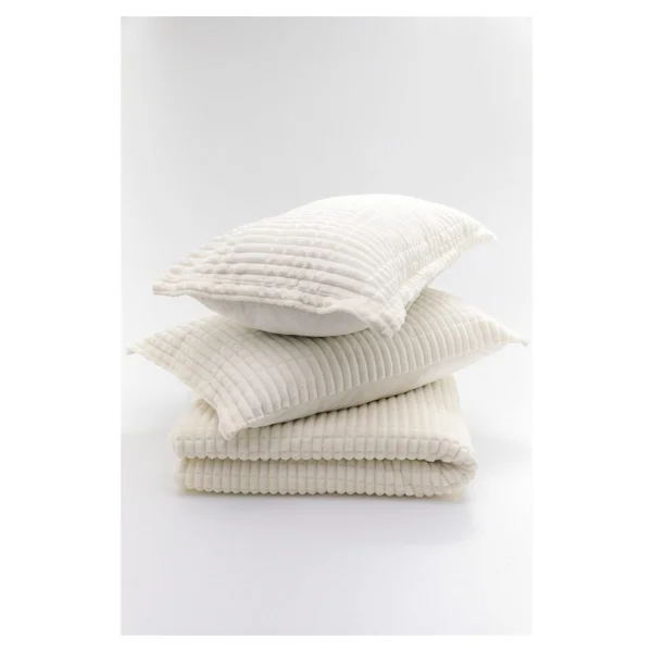 Merinos Modern Line 3 Parça Battaniye Seti - Krem - 220 x 240 cm - Görsel 2