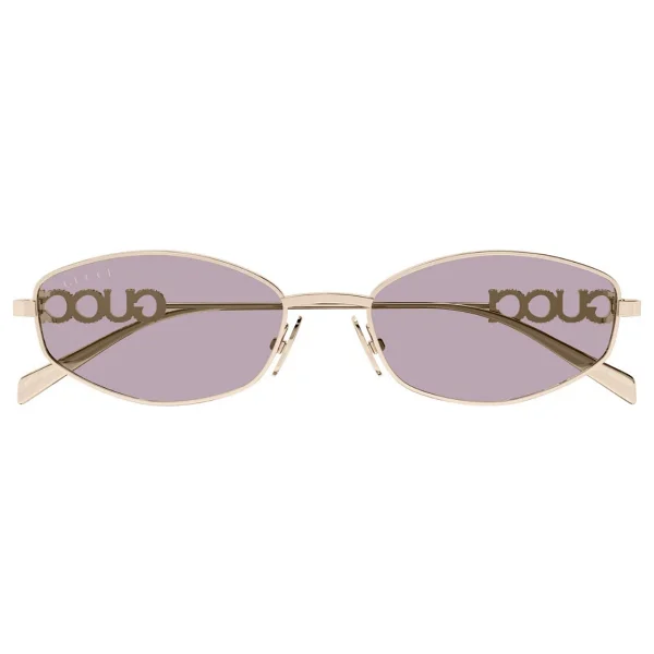 Gucci GG 1802S 003 55 Kadın Geometrik Rose Gold Metal Güneş Gözlüğü - Görsel 3