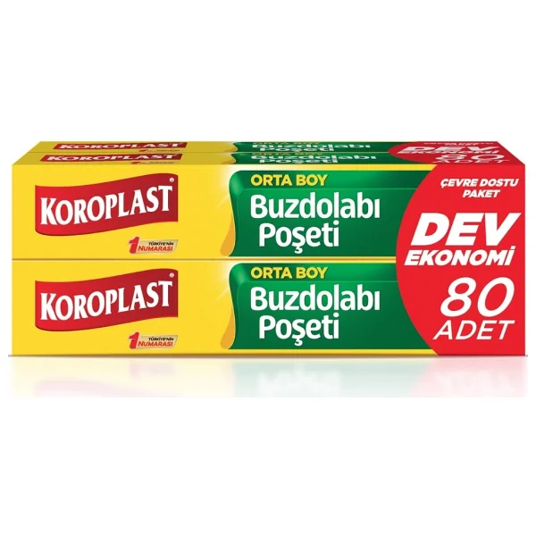 Koroplast Orta Boy Buzdolabı Poşeti 80'li Ekonomik Paket - Görsel 2