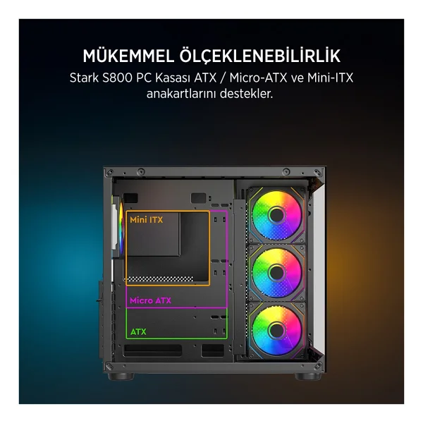 James Donkey Stark S800 Argb Fanlı 750 W Atx Oyuncu Kasası - Görsel 8