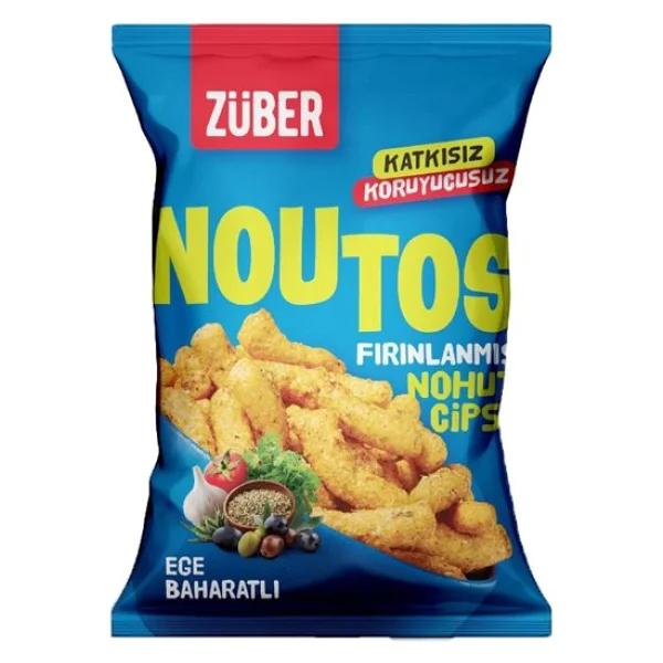 Züber Noutos Fırınlanmış Nohut Cipsi Ege Baharatları 55 Gr (3 Adet) - Görsel 2