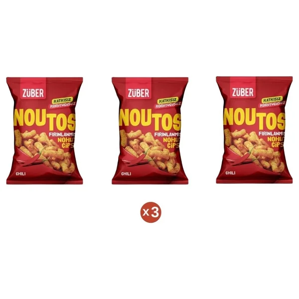Züber Noutos Fırınlanmış Nohut Cipsi Chili 55 Gr (3 Adet) - Görsel 3