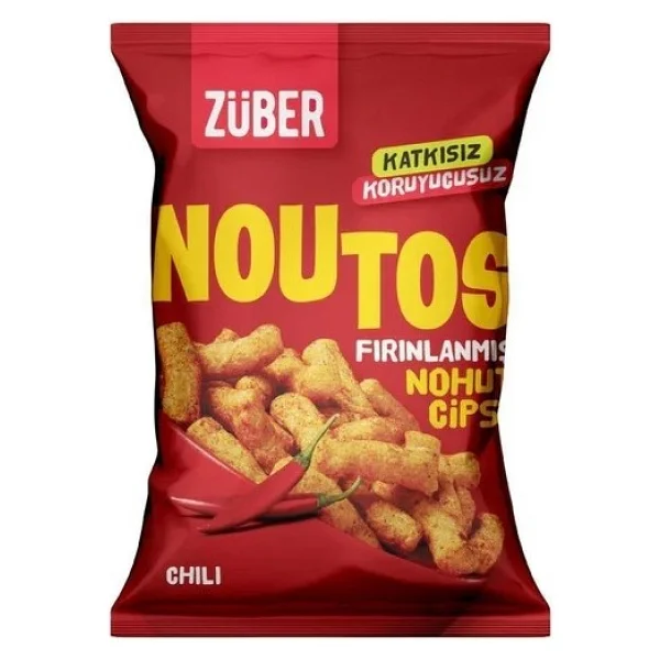 Züber Noutos Fırınlanmış Nohut Cipsi Chili 55 Gr (3 Adet) - Görsel 2