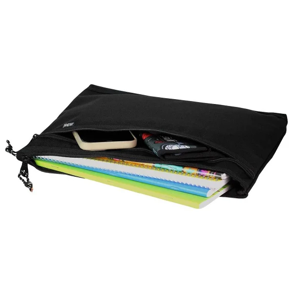 Jacbag Siyah Kadın/Erkek A4 Zip Folder İki Bölmeli Dosya Ve Evrak Çantası - Görsel 3