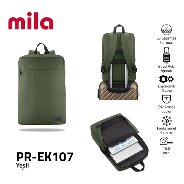 Classone Mila Pr-Ek103 Mor 15.6" Laptop Sırt Çantası - Görsel 10