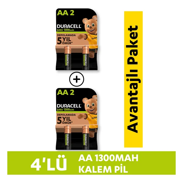 Duracell Şarj Edilebilir Aa Kalem Pil 1300 mAh 2'li - Görsel 9