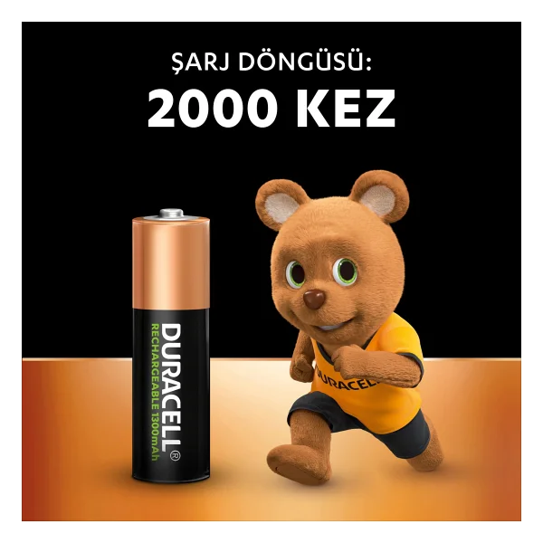 Duracell Şarj Edilebilir Aa Kalem Pil 1300 mAh 2'li - Görsel 2