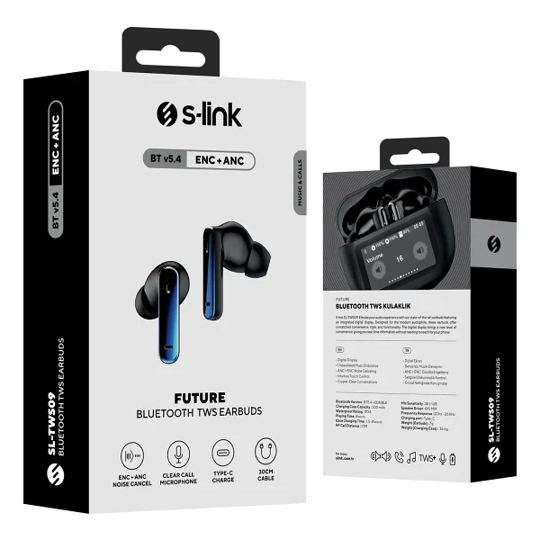 S-Link Sl-Tws09 ANC TWS Kulak İçi Bluetooth Kulaklık - Görsel 4