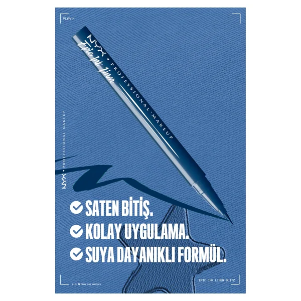 Nyx Professional Makeup Epic Ink Liner Matte Waterproof 08 Vintage Baby Eyeliner - Görsel 5