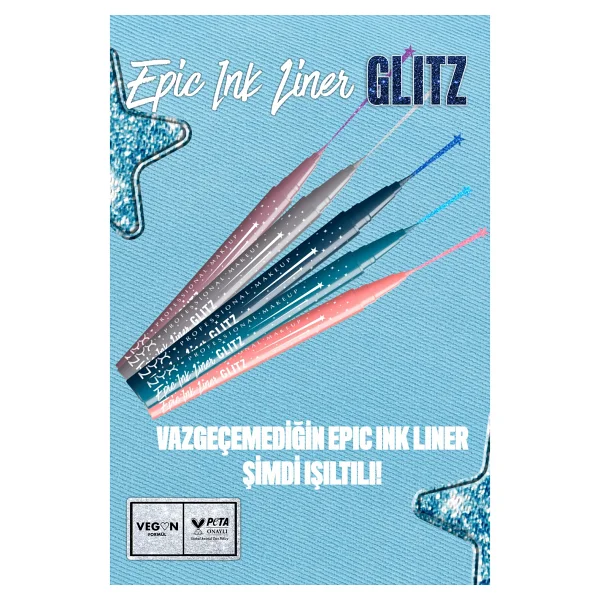 Nyx Professional Makeup Epic Ink Liner Glitz Eyeliner - Görsel 5
