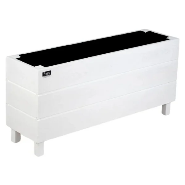 Faev Ahşap Saksı Dış Mekan Çiçeklik Dekoratif Büyük Boy Saksı Hazır Kurulu 95cm X 26cm Yükseklik 45cm - Antrasit - Görsel 7