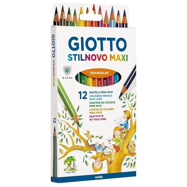 Giotto Stilnovo Maxi Üçgen 12'li Kuru Boya Seti - Görsel 8