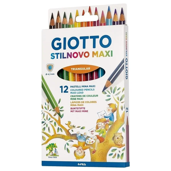 Giotto Stilnovo Maxi Üçgen 12'li Kuru Boya Seti - Görsel 9