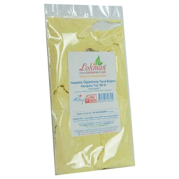 Tavuk Bulyon Toz Yemeklik Öğütülmüş Karışım 100 Gr Paket - Std - Görsel 3