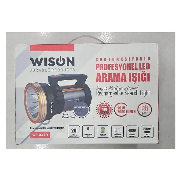 Wıson Ws-4470 Çok Fonksiyonlu Profesyonel Led Arama Işığı - Görsel 4