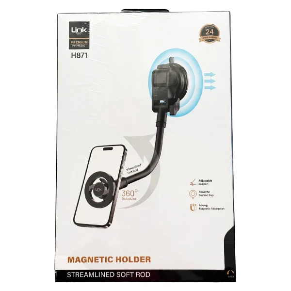 Linktech H871 Premium Vantuzlu Manyetik Araç Telefon Tutucu - Görsel 2