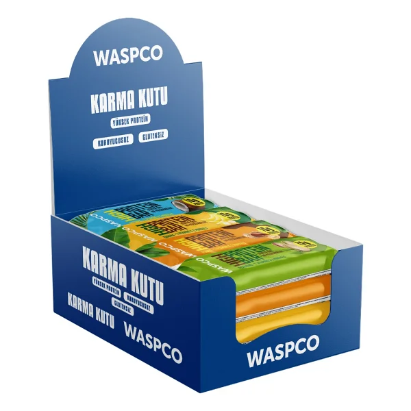 Waspco Yüksek Protein Bar 50g Karma Kutu 10 Adet (5 Çeşit) - Görsel 2