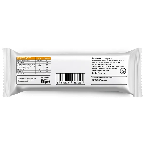 Waspco Çikolata Kaplı 36 Gr 12 Adet Protein Bar - Görsel 5