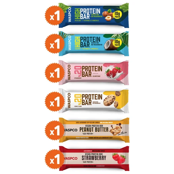 Waspco Protein Bar Deneme Paketi 6 Adet Karışık Aromalı Sporcu Ve Fitness Atıştırmalıkları - Görsel 4