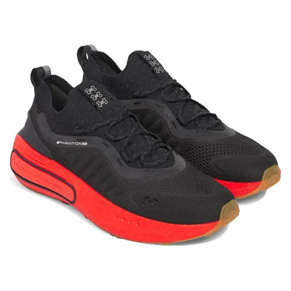 Under Armour Phantom 4 3027593-004 Siyah-Kırmızı Erkek Spor Ayakkabı - Görsel 3