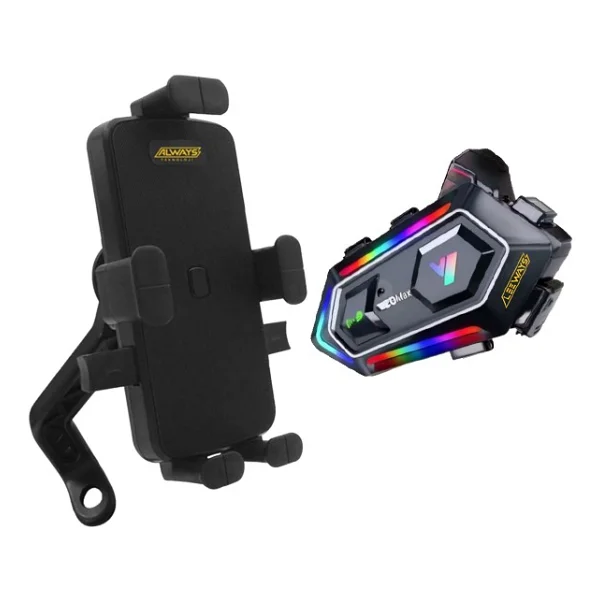 Y20 Kask Kulaklık İnterkom + Motosiklet Telefon Tutacağı - Görsel 5