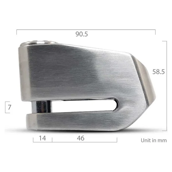 Cranns Vd14 Alarmlı Motosiklet Disk Kilidi Bluetoothlu - Görsel 8