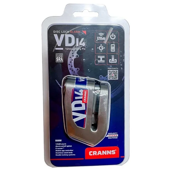 Cranns Vd14 Alarmlı Motosiklet Disk Kilidi Bluetoothlu - Görsel 9