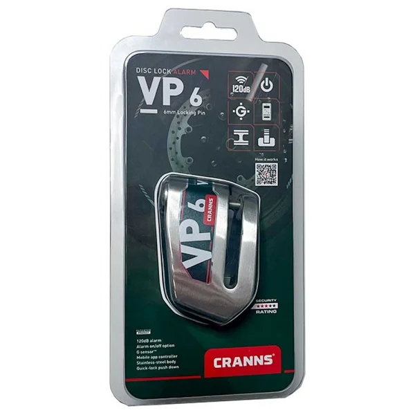 Cranns Vp6 Alarmlı Motosiklet Disk Kilidi Bluetoothlu - Görsel 6