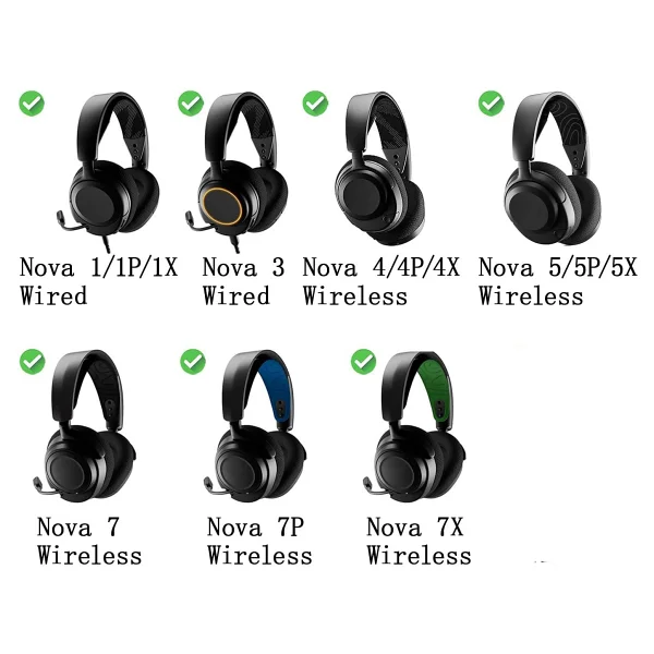 Steelseries Arctis Nova 1/1x/1p/3/4/4p Uyumlu Kulaklık Pedi, Sünger Yastığı 4x/5/5p/5x/7/7x/7p Kulak Yastıkları,Köpük Minder - Siyah - Görsel 5