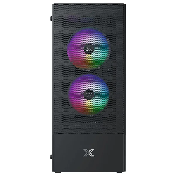 Xigmatek En41655 Hero Iı Aır 3f Mesh Temperli Camlı 3x12cm Sabit Rainbow Atx Mid-T Gaming Oyuncu Kas - Siyah - Görsel 3