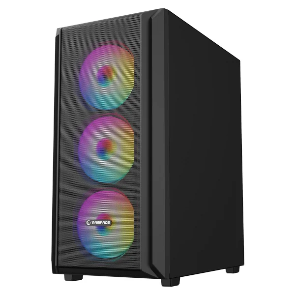 Rampage Beta Mesh Argb Fanlı Siyah 650 W Atx Oyuncu Kasası - Görsel 3